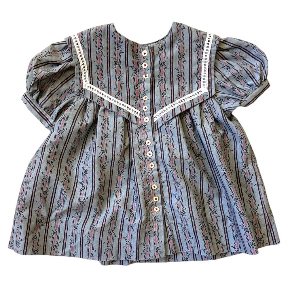 VINTAGE 70s 80s 90s Handmade Dress Skirt Floral Formal Pinafore